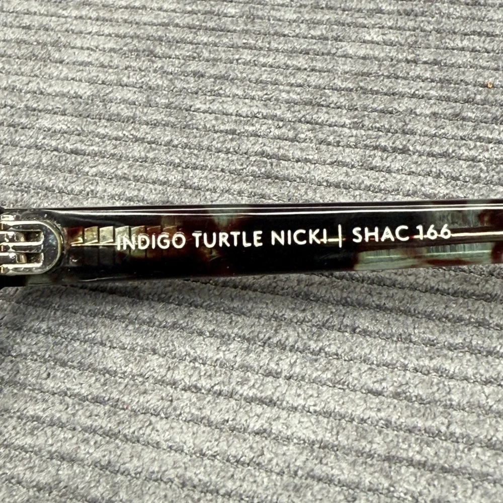 Triwa Indigo Turtle Nicki 166 Handmade Y2k Eyeglasses Frames Stockholm Tortoise